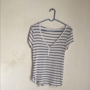 Striped v neck